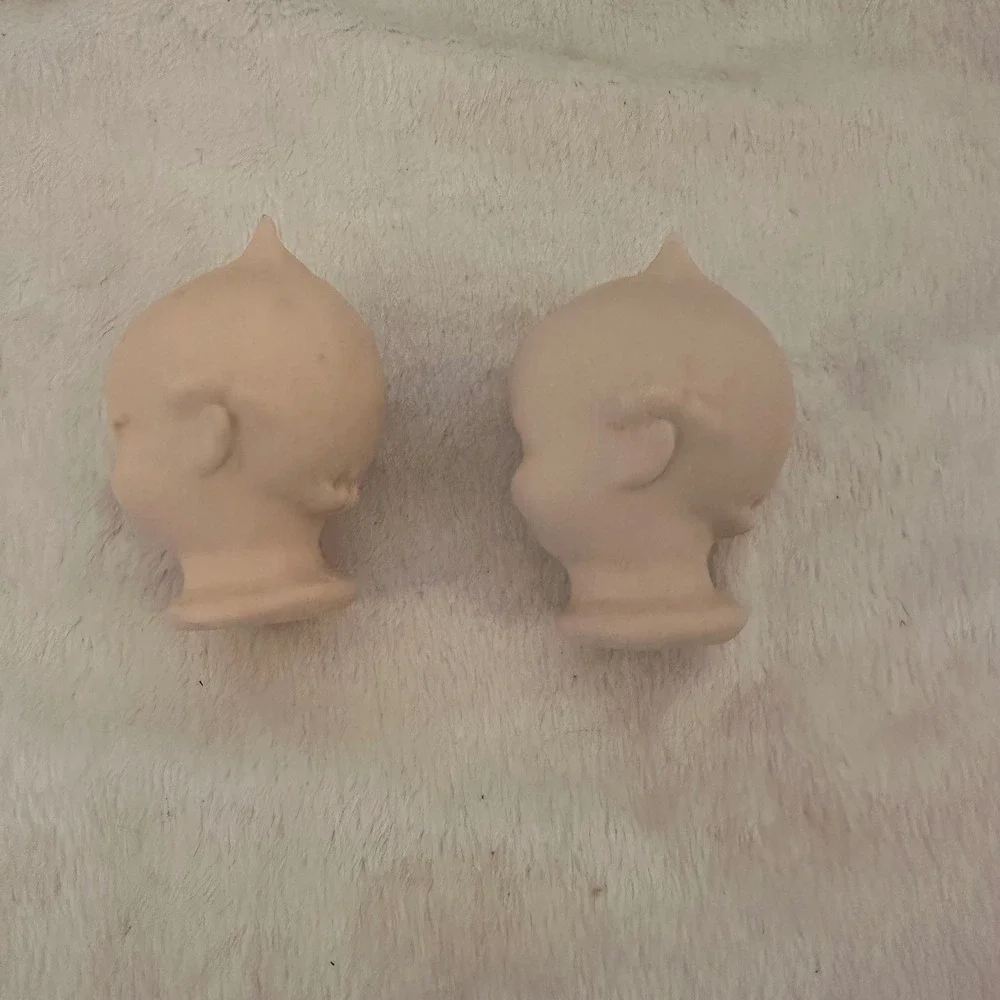 Vintage Kewpie Head Shoulders  Craft Art Oddities Ornament Exc. Bisque Porcelain